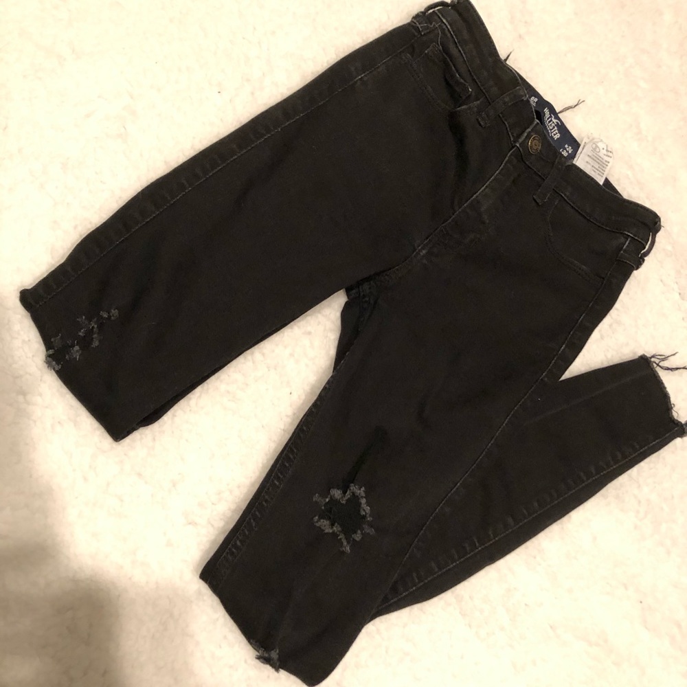 black skinny high rise jeans